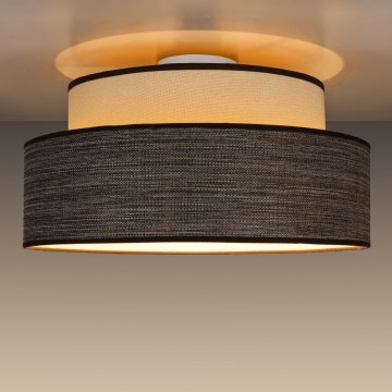 Deckenleuchte GRACE 1xE27/60W/230V d 40 cm cremefarben/braun