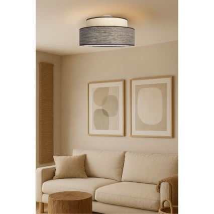 Deckenleuchte GRACE 1xE27/60W/230V d 40 cm cremefarben/braun