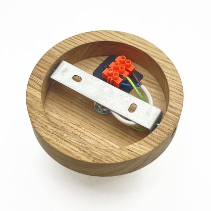 Deckenleuchte HARMA WOOD 1xE27/15W/230V Eiche/Weiß Ø 25 cm