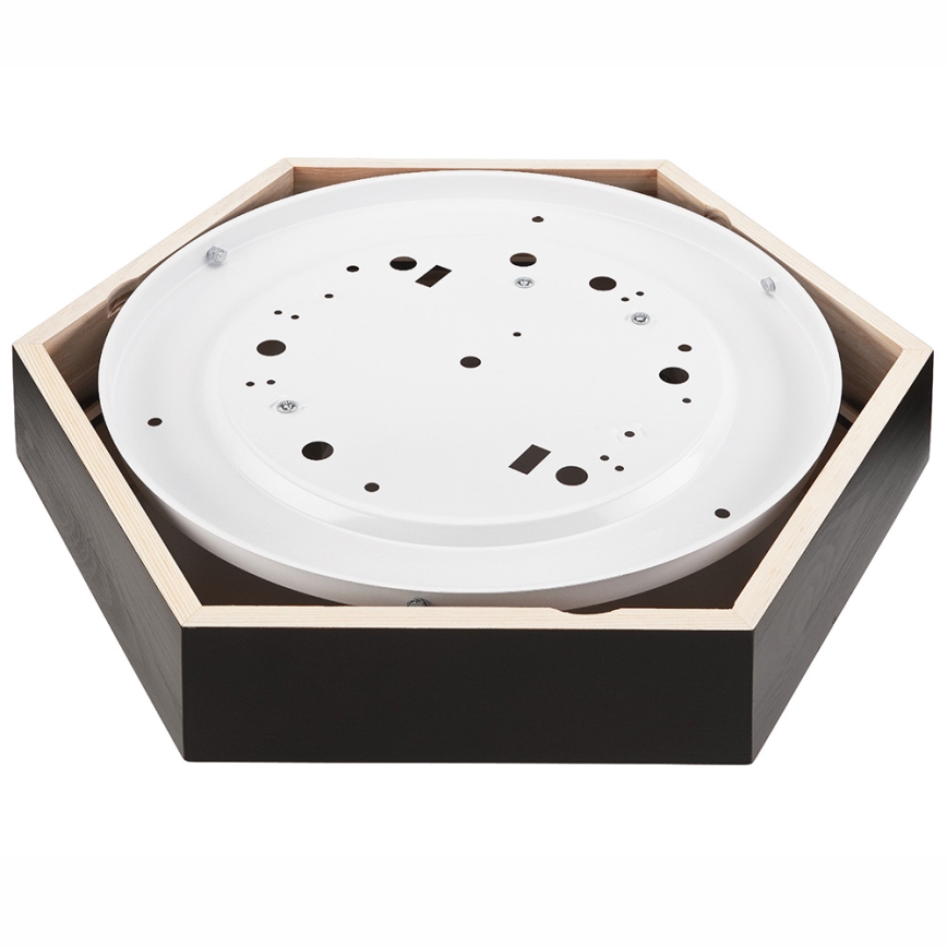 Deckenleuchte HEX 2xE27/60W/230V d 43 cm Kiefer Wenge