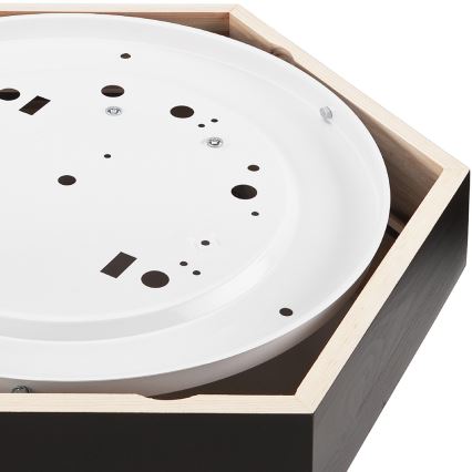 Deckenleuchte HEX 2xE27/60W/230V d 43 cm Kiefer Wenge