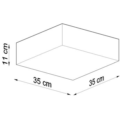 Deckenleuchte HORUS 35 2xE27/60W/230V grau