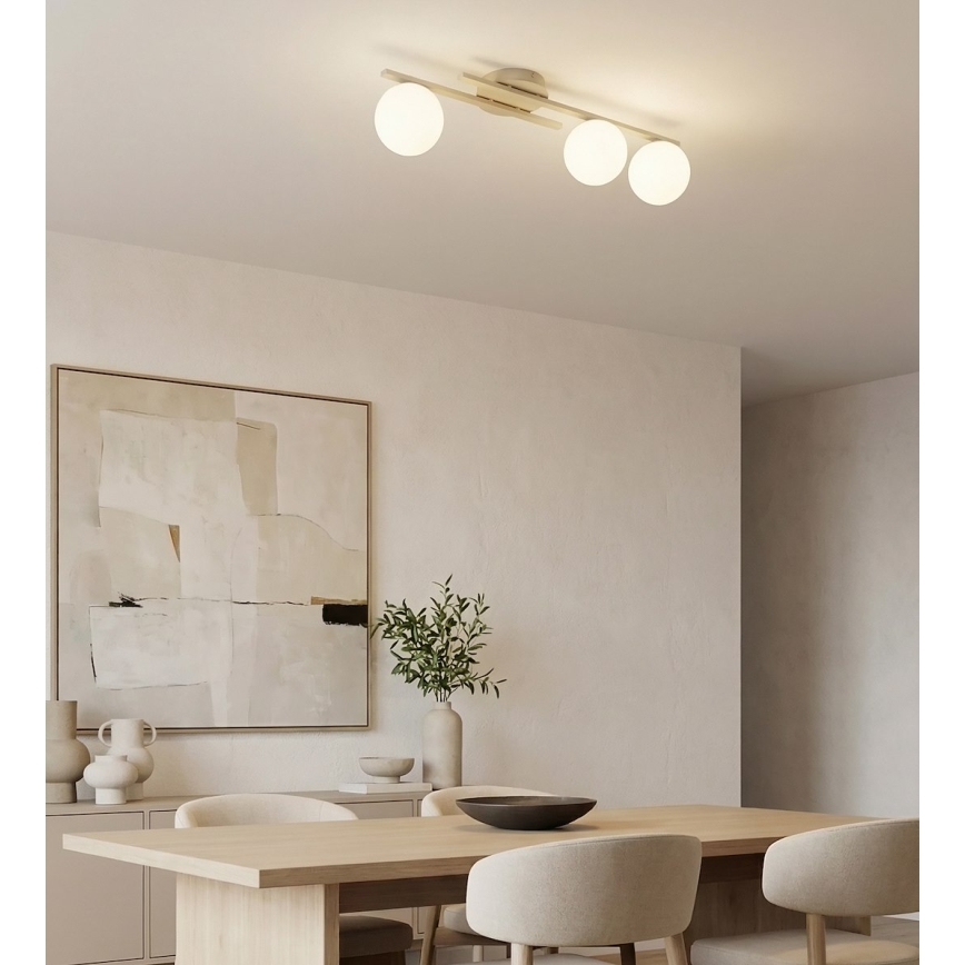 Deckenleuchte KAIRO 3xE14/10W/230V beige