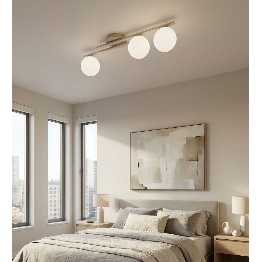 Deckenleuchte KAIRO 3xE14/10W/230V beige