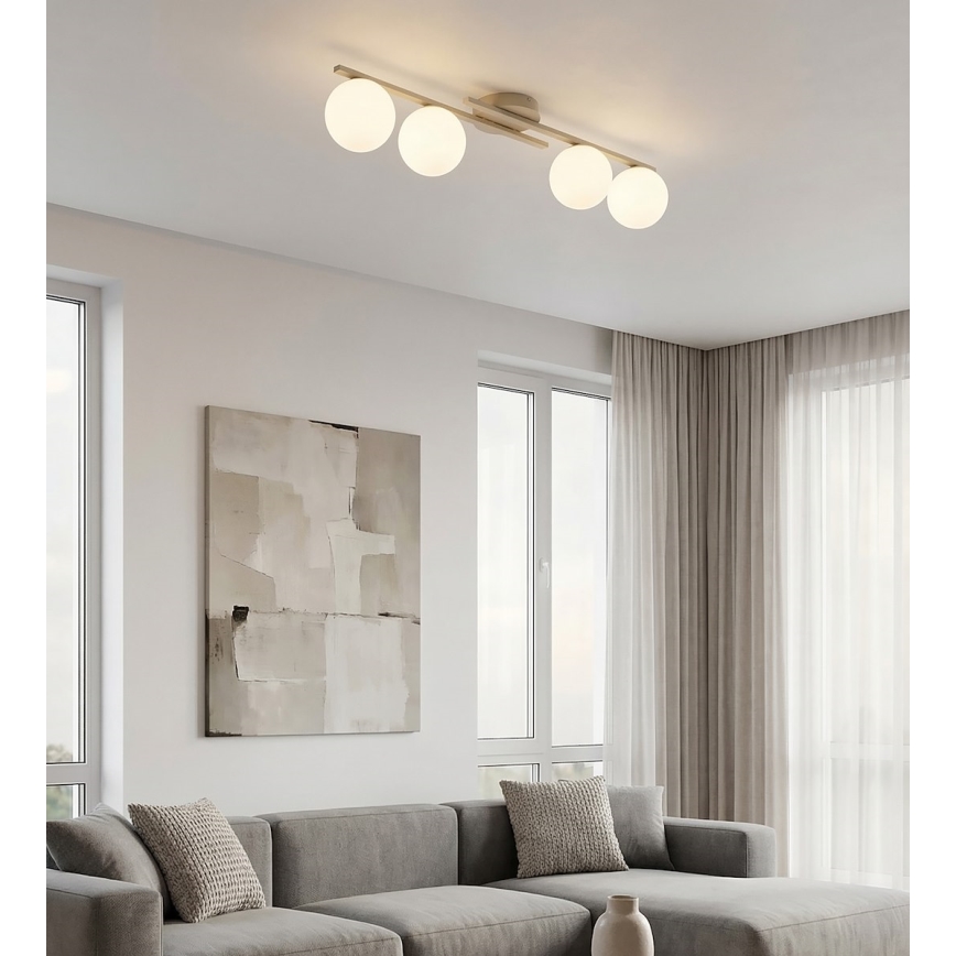 Deckenleuchte KAIRO 4xE14/10W/230V beige
