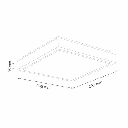 Deckenleuchte KAZIMIERZ 2xE27/20W/230V 29,5x29,5 cm schwarz