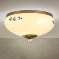Deckenleuchte LANDHAUS 1xE27/60W/230V Ø 21 cm Bronze/Beige/Blau