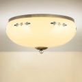 Deckenleuchte LANDHAUS 3xE27/60W/230V Ø 35 cm Bronze/Beige/Blau