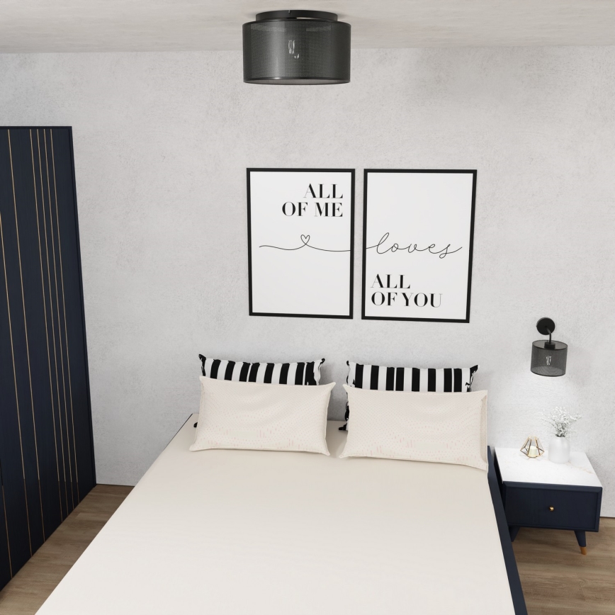 Deckenleuchte LOFT SHADE 3xE27/60W/230V schwarz