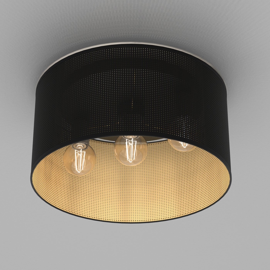 Deckenleuchte LOFT SHADE 3xE27/60W/230V schwarz/golden