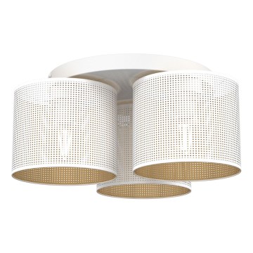 Deckenleuchte LOFT SHADE 3xE27/60W/230V weiß/gold