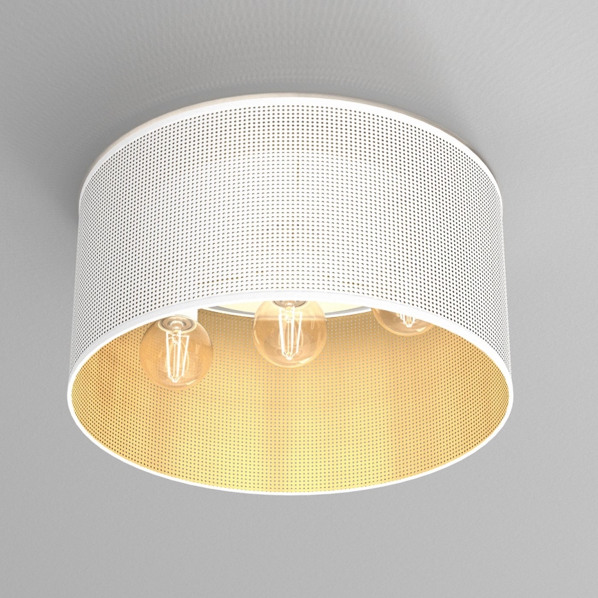 Deckenleuchte LOFT SHADE 3xE27/60W/230V weiß/golden