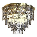 Deckenleuchte LUXURIA 9xE14/40W/230V d 48 cm golden