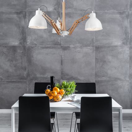 Deckenleuchte MARCELLO 3xE27/60W/230V Buche