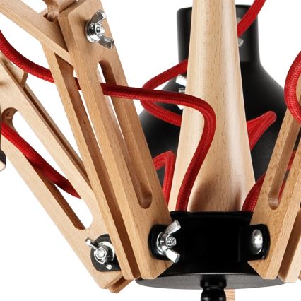 Deckenleuchte MARCELLO 5xE27/60W/230V Buche