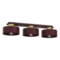 Deckenleuchte MARTI 3xE27/15W/230V 68x20,5 cm bordeaux/gold