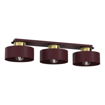 Deckenleuchte MARTI 3xE27/15W/230V 68x20,5 cm bordeaux/gold