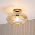 Deckenleuchte MILOU WOOD 1xE27/15W/230V Eiche/rauchbeige Ø 29 cm