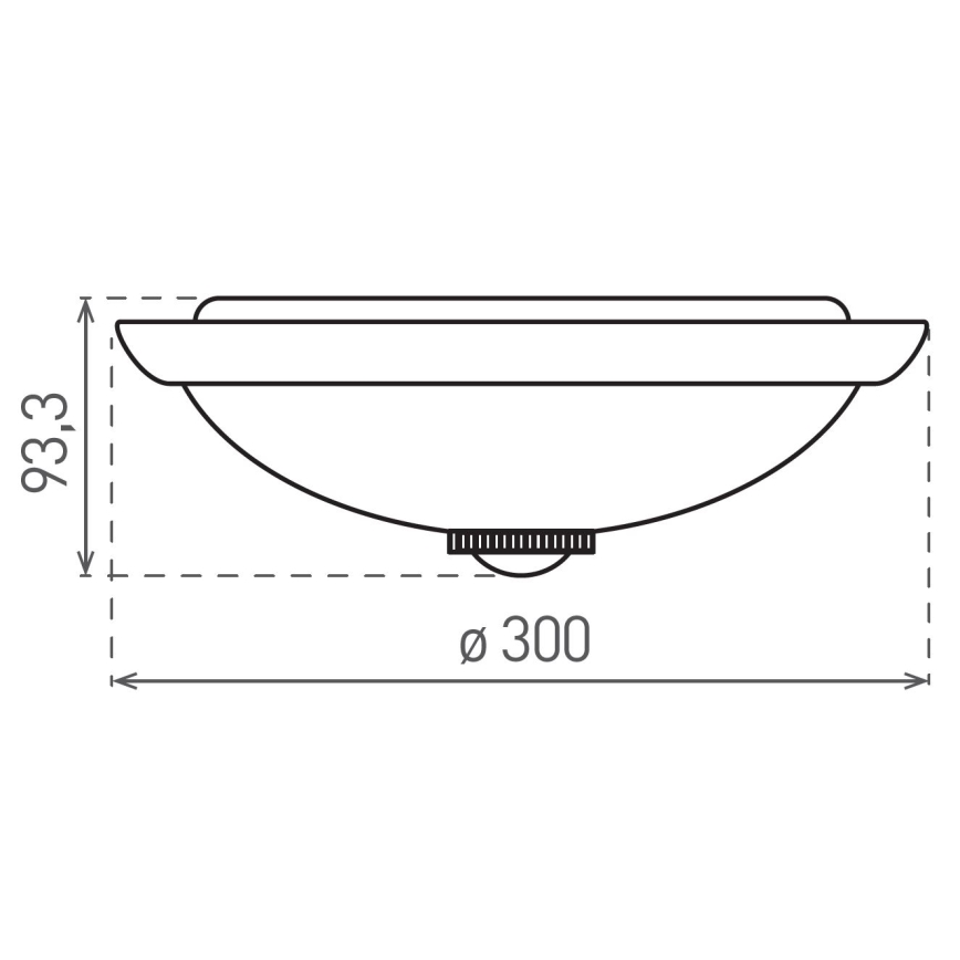 Deckenleuchte mit Bewegungs- und Dämmerungssensor MANA, 2x E27 (max. 40 W), 230 V, Ø 30 cm, weiß