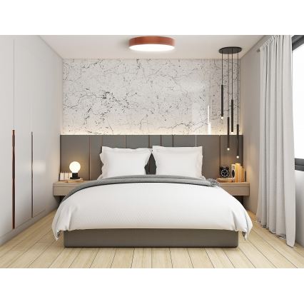 Deckenleuchte CLEO mit Bewegungs- und Dämmerungssensor, 5xE27/24W/230V, Ø 60 cm, kupferfarben