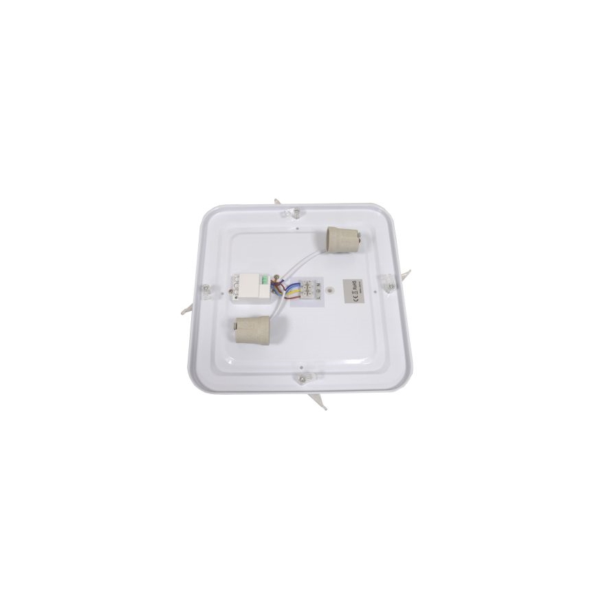 Deckenleuchte mit Sensor WILTON, 2xE27/60W/230V, 33x33 cm, Anthrazit
