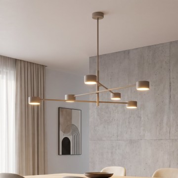 Deckenleuchte mit Stange NATSU 6xGX53/10W/230V beige