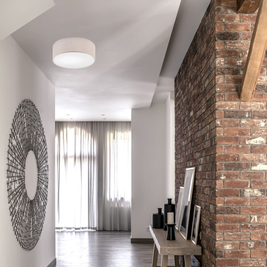 Deckenleuchte MONTE 1xE27/60W/230V, Ø 35 cm, Beige