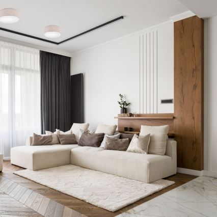 Deckenleuchte MONTE 1xE27/60W/230V, Ø 35 cm, Beige