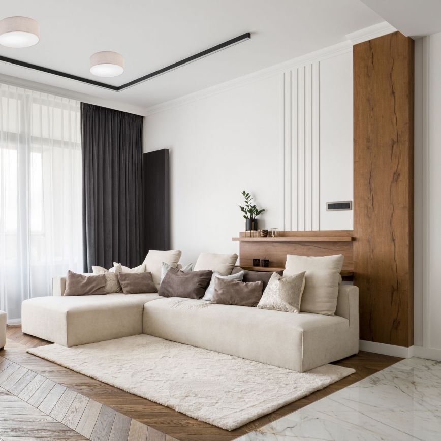 Deckenleuchte MONTE 1xE27/60W/230V, Ø 35 cm, Beige