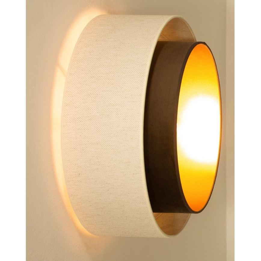 Deckenleuchte NATIA 1xE27/60W/230V Ø 45 cm weiß/braun