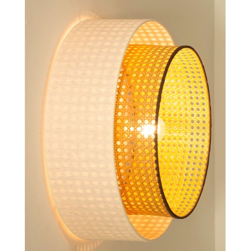 Deckenleuchte NATIA 1xE27/60W/230V Ø 45 cm weiß/braun