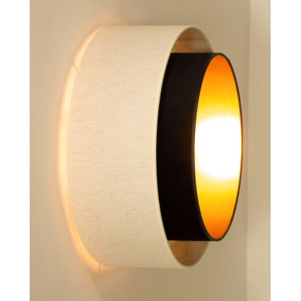 Deckenleuchte NATIA – 1× E27, 60 W, 230 V, Ø 45 cm, Weiß/Schwarz