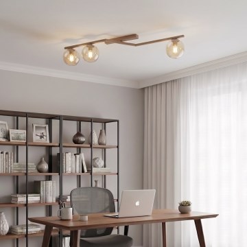 Deckenleuchte NATON 3xE14/10W/230V beige/rauchbeige