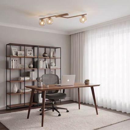 Deckenleuchte NATON 3xE14/10W/230V beige/rauchbeige