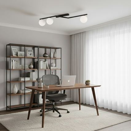 Deckenleuchte NATON 3xE14/10W/230V schwarz/weiß