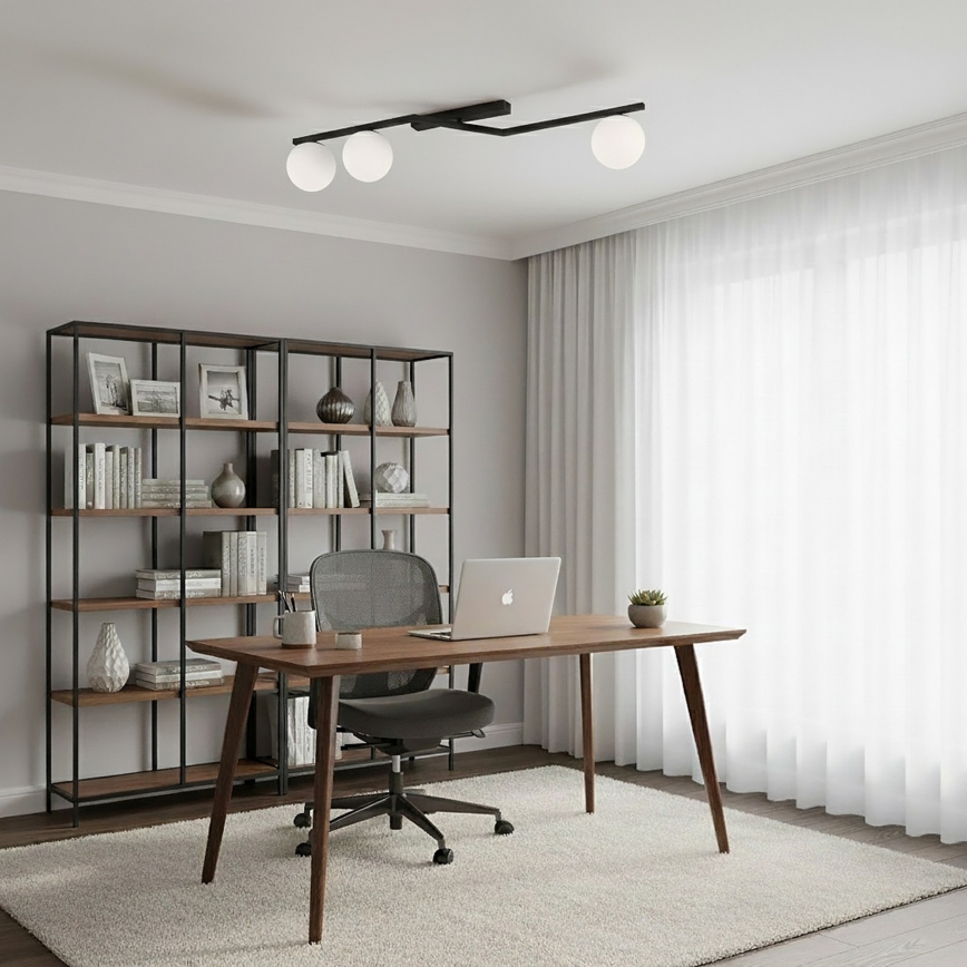 Deckenleuchte NATON 3xE14/10W/230V schwarz/weiß