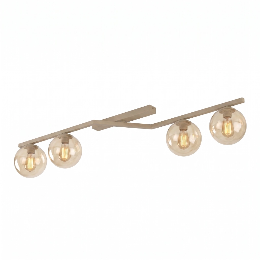 Deckenleuchte NATON 4xE14/10W/230V beige/rauchiges Beige