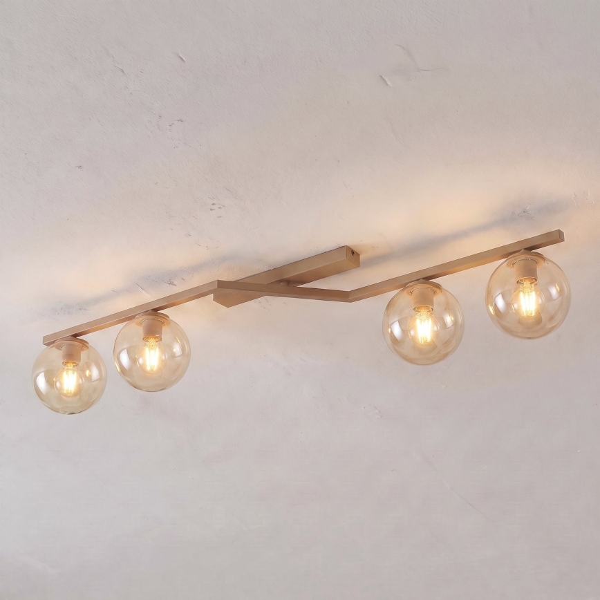 Deckenleuchte NATON 4xE14/10W/230V beige/rauchiges Beige