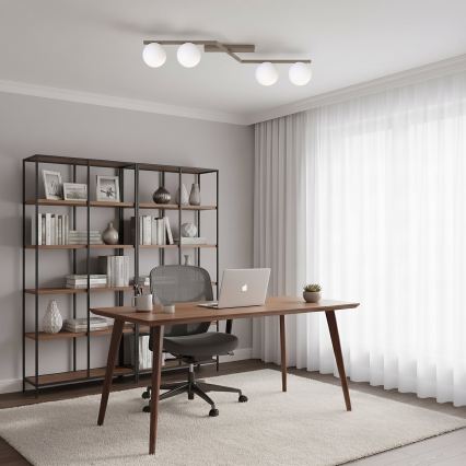 Deckenleuchte NATON 4xE14/10W/230V beige/weiß