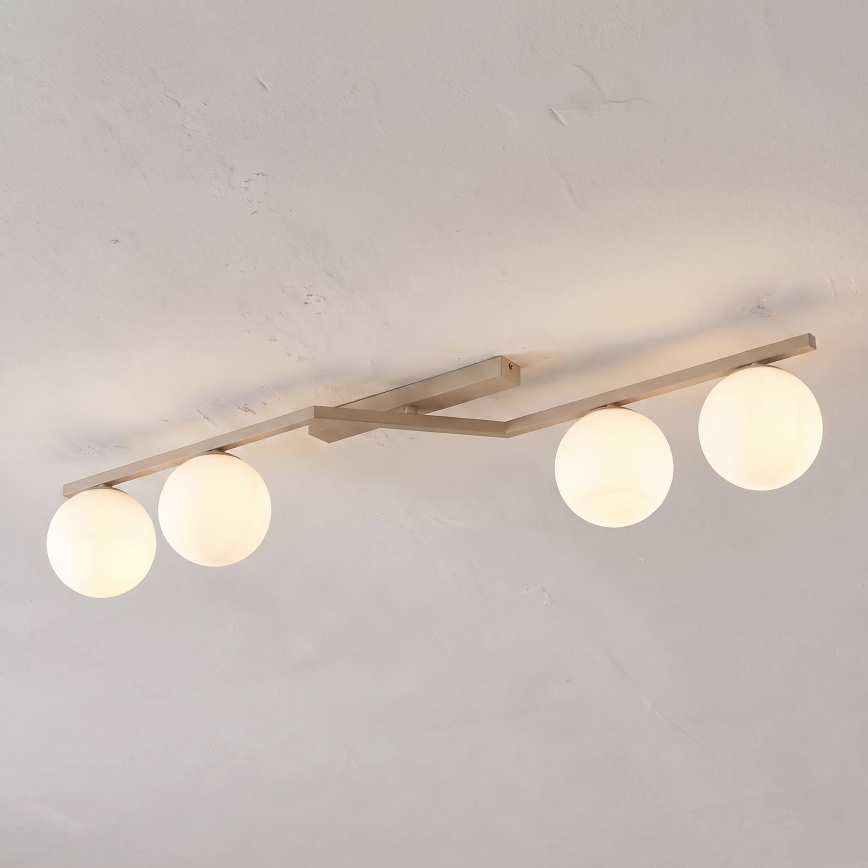 Deckenleuchte NATON 4xE14/10W/230V beige/weiß