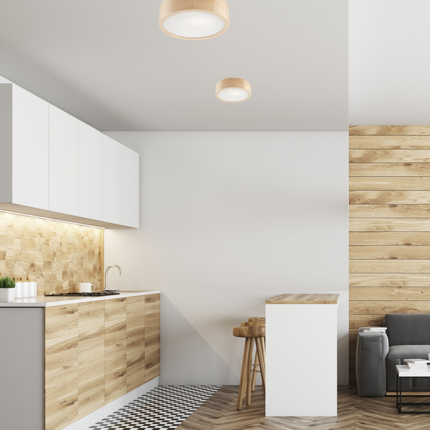 Deckenleuchte NATURAL 1xE27/60W/230V Ø 27,5 cm Kiefernholz