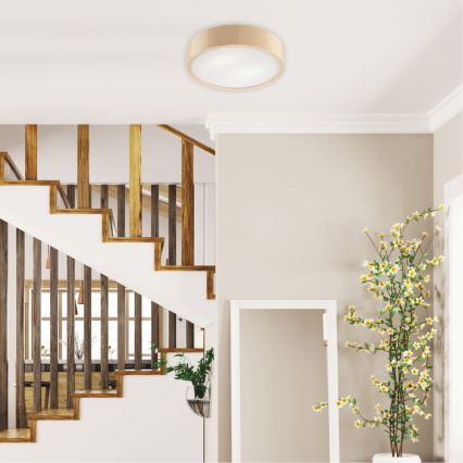 Deckenleuchte NATURAL 2xE27/60W/230V Ø 37 cm Kiefer