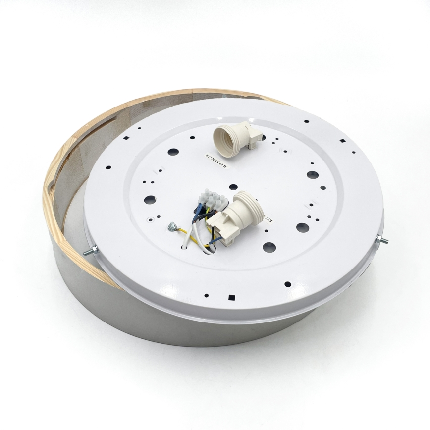 Deckenleuchte NATURAL 3xE27/15W/230V Ø 37,5 cm Kiefer/Weiß