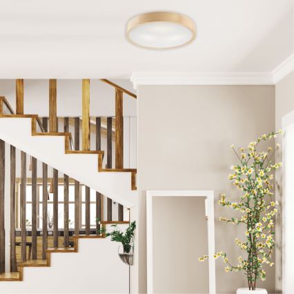 Deckenleuchte NATURAL 3xE27/60W/230V Ø 47 cm Kiefer