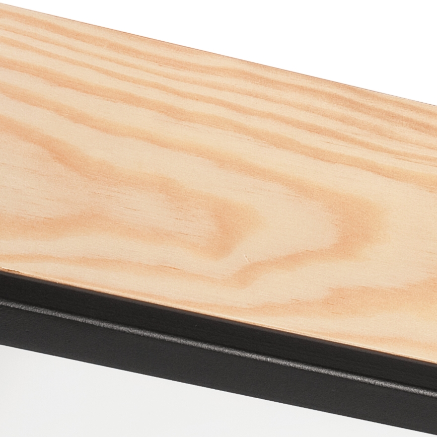 Deckenleuchte NATURAL SQUARE 2xE27/15W/230V 31x31 cm Kiefer/schwarz