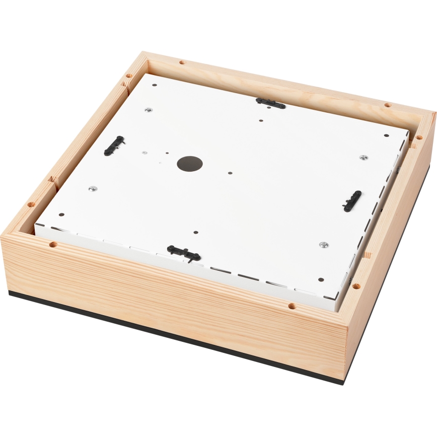 Deckenleuchte NATURAL SQUARE 4xE27/15W/230V 39x39 cm Kiefer/schwarz