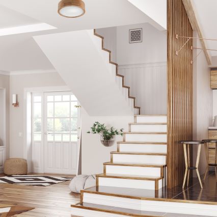 Deckenleuchte OAK 1xE27/60W/230V Eiche Ø 27,5 cm