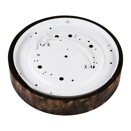 Deckenleuchte OAK SMOKY 2xE27/15W/230V Ø 37,5 cm Eiche/dunkelbraun