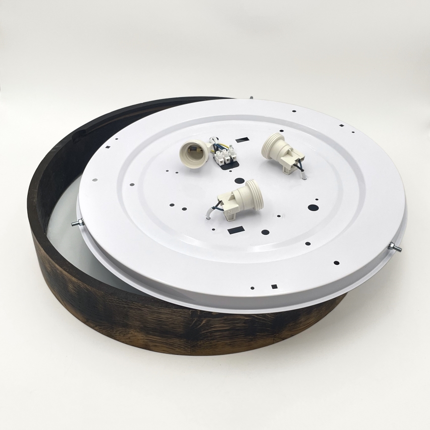 Deckenleuchte OAK SMOKY 3xE27/15W/230V Ø 47,5 cm Eiche/dunkelbraun