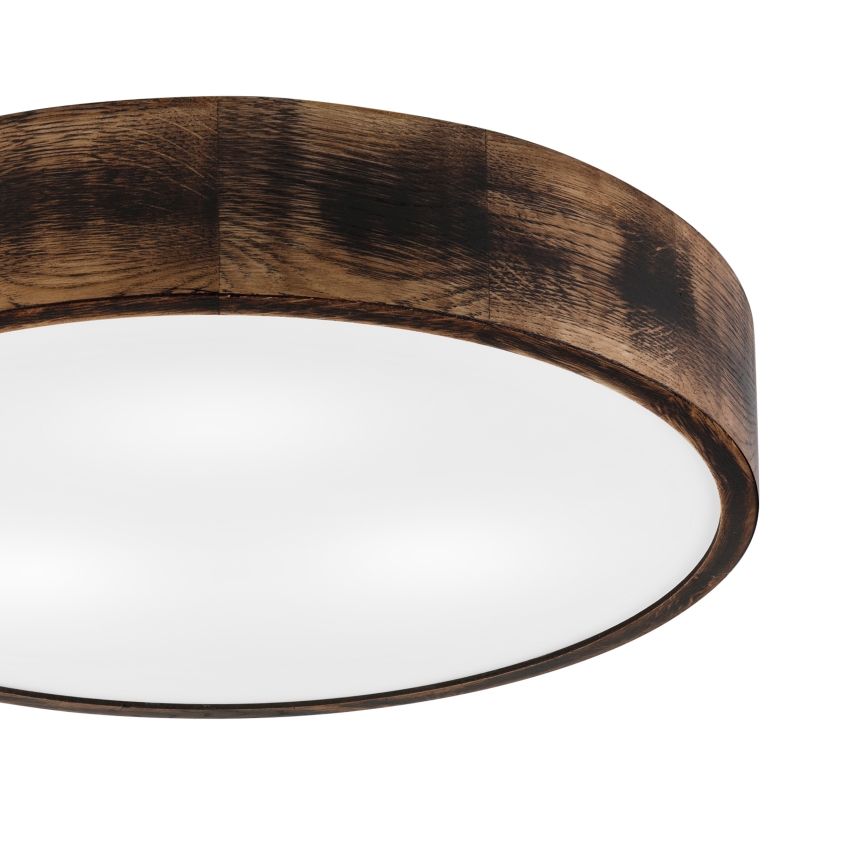 Deckenleuchte OAK SMOKY 3xE27/15W/230V Ø 47,5 cm Eiche/dunkelbraun